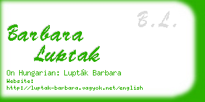 barbara luptak business card