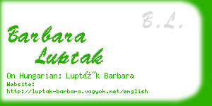 barbara luptak business card